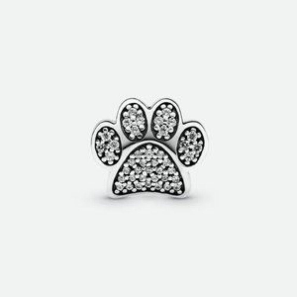 Pandora Sparkling Paw Print Charm - Picture 3 of 6
